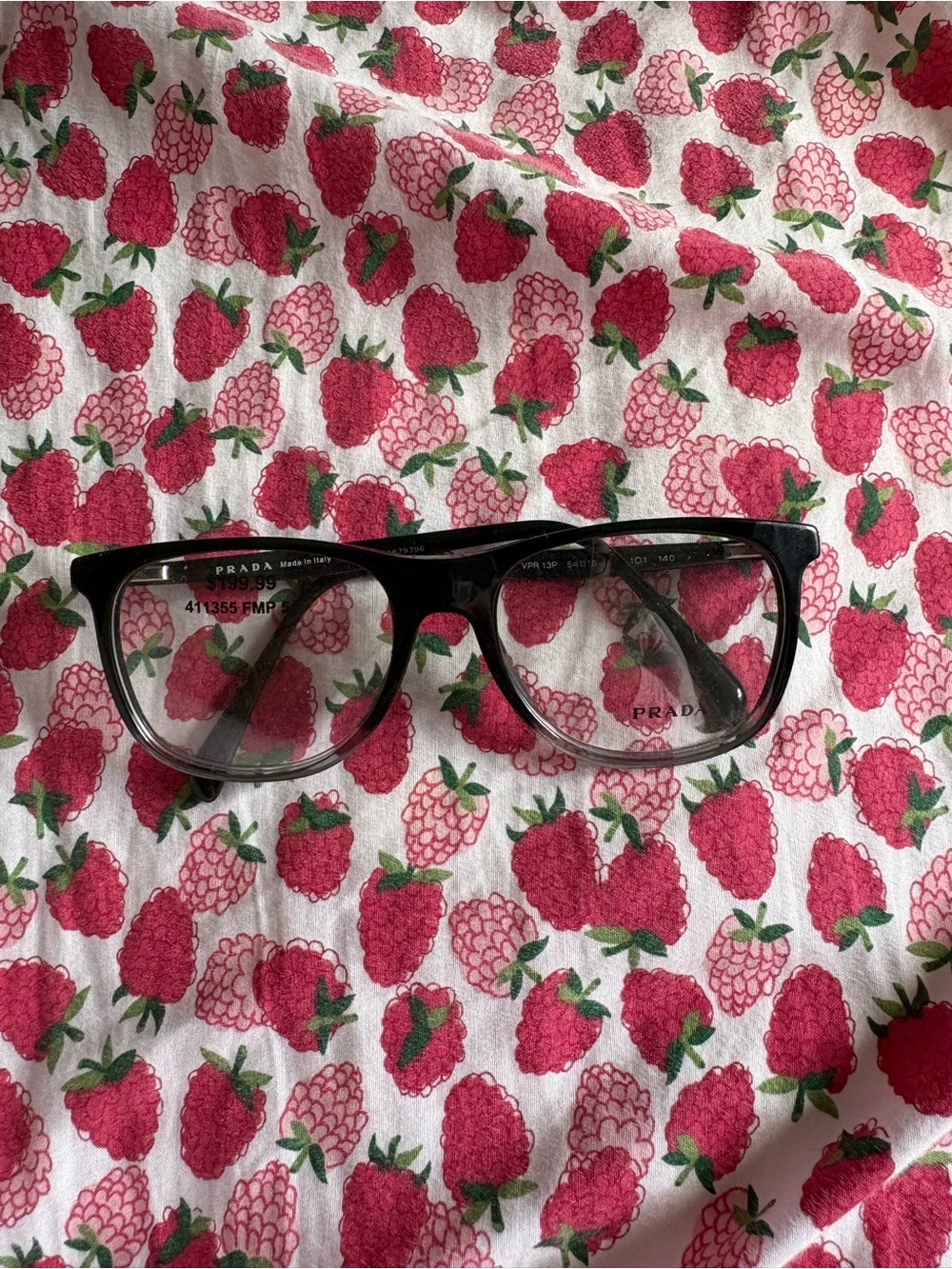 Prada Black Full-Rim Square Glasses